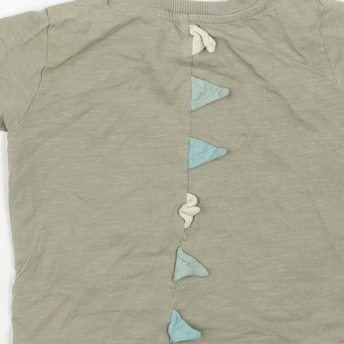 NEXT Baby Green Cotton Pullover T-Shirt Size 6-9 Months Crew Neck Pullover - Dinosaur