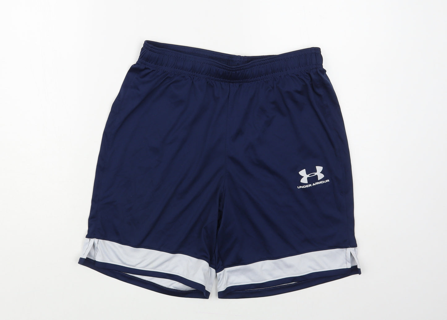 Under Armour Mens Blue Polyester Sweat Shorts Size M L7 in Regular Drawstring