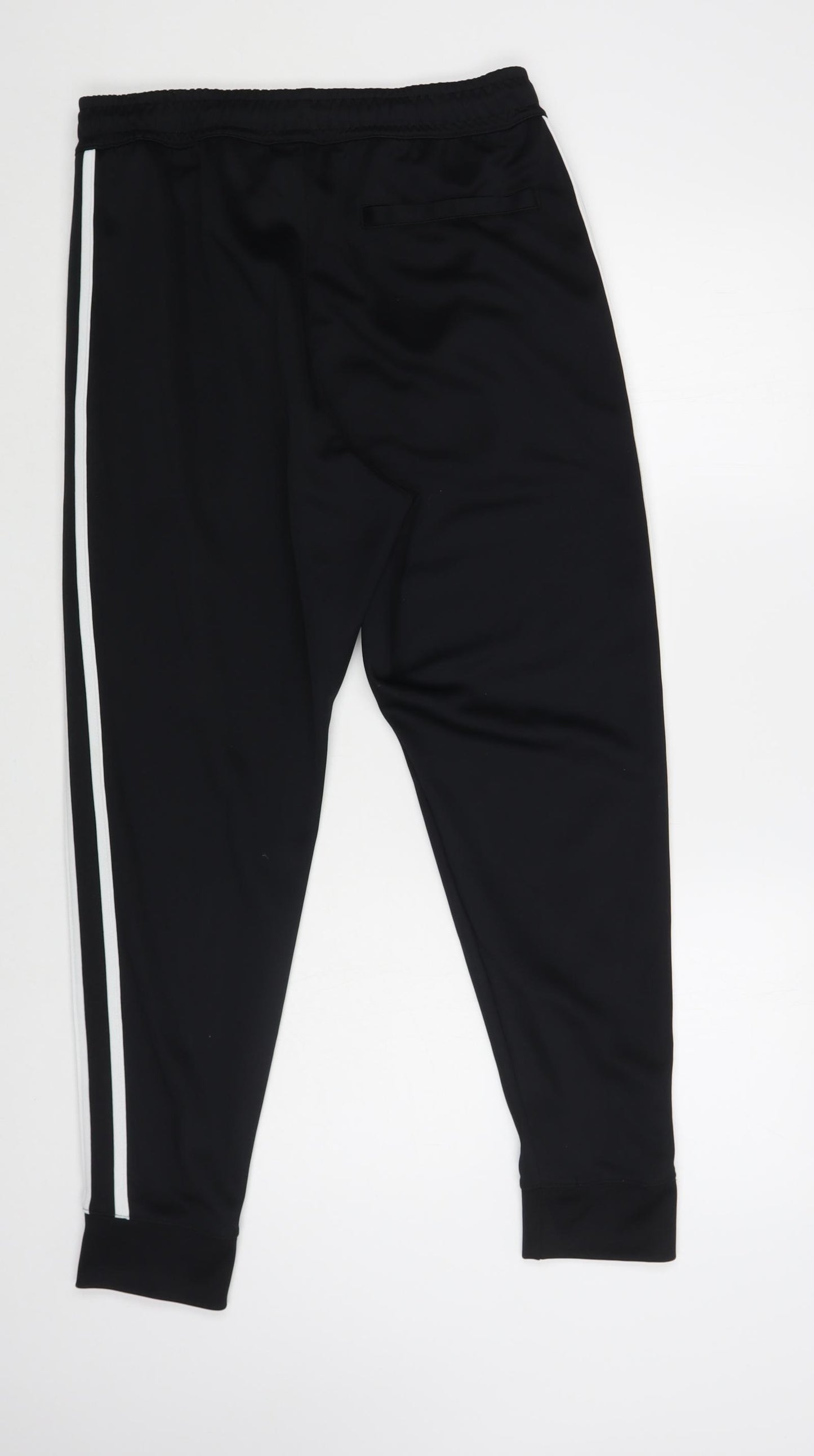 Nike Mens Black Polyester Jogger Trousers Size M L28 in Regular Drawstring