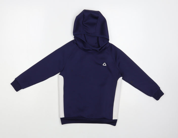 Dunnes Stores Girls Blue Polyester Pullover Hoodie Size 4-5 Years Pullover