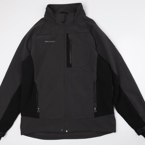 Private Member Mens Grey Anorak Coat Size L Zip - Private members
