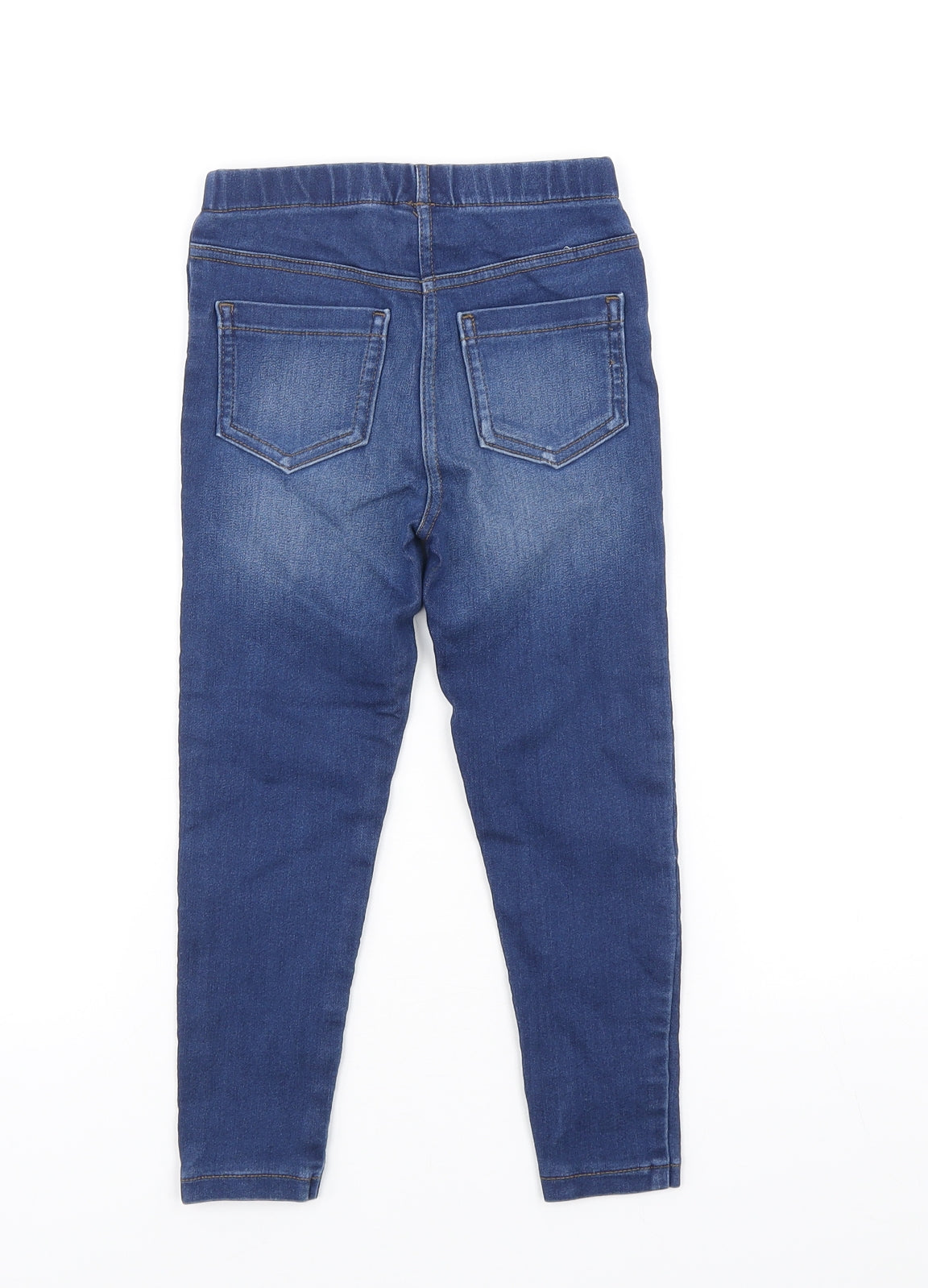 NEXT Girls Blue Cotton Jegging Jeans Size 4-5 Years Regular Pullover
