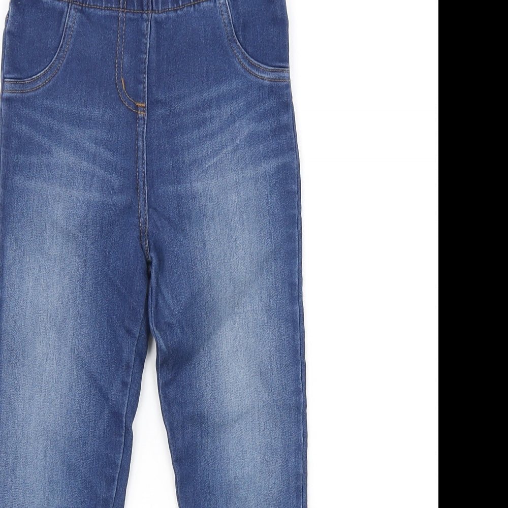 NEXT Girls Blue Cotton Jegging Jeans Size 4-5 Years Regular Pullover