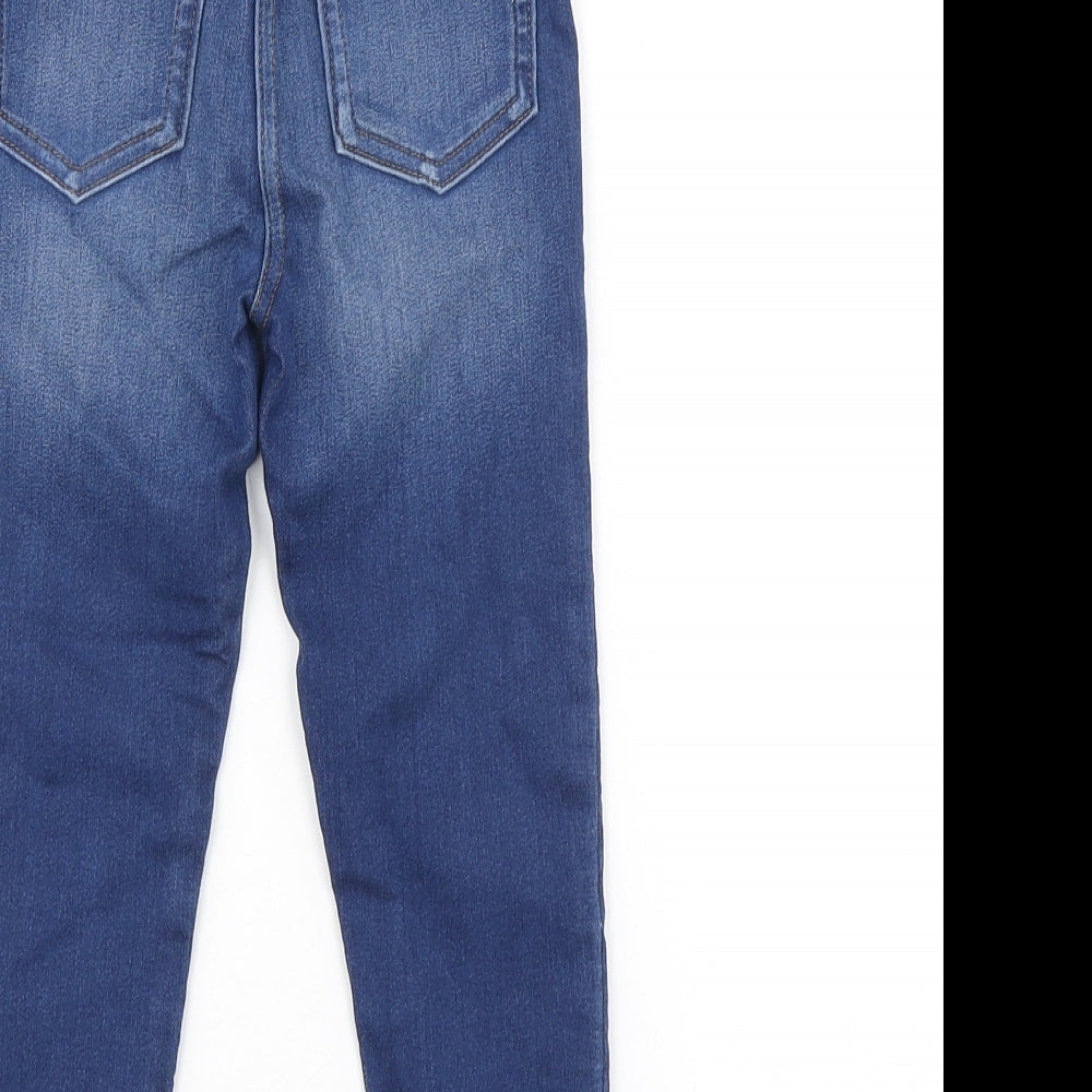 NEXT Girls Blue Cotton Jegging Jeans Size 4-5 Years Regular Pullover