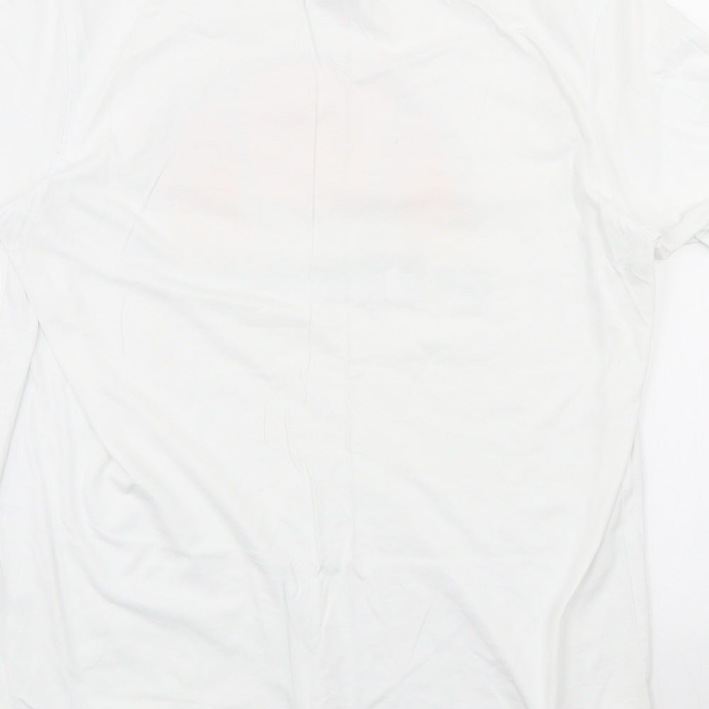 ellesse Womens White Cotton Basic T-Shirt Size 8 Crew Neck