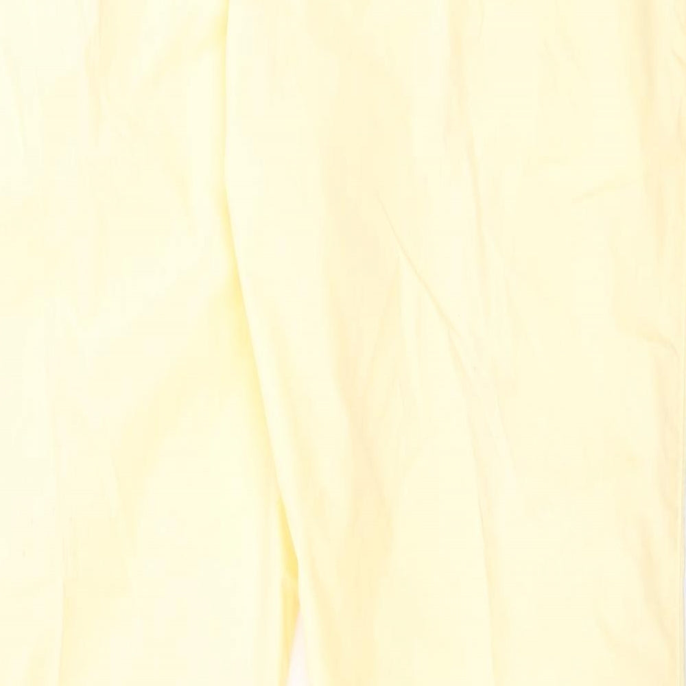Blue Harbour Mens Yellow Cotton Chino Trousers Size 38 in L31 in Regular Button