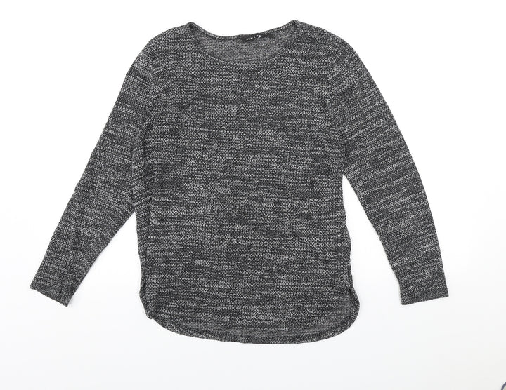 New Look Womens Grey Round Neck Polyester Pullover Jumper Size 8