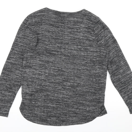 New Look Womens Grey Round Neck Polyester Pullover Jumper Size 8