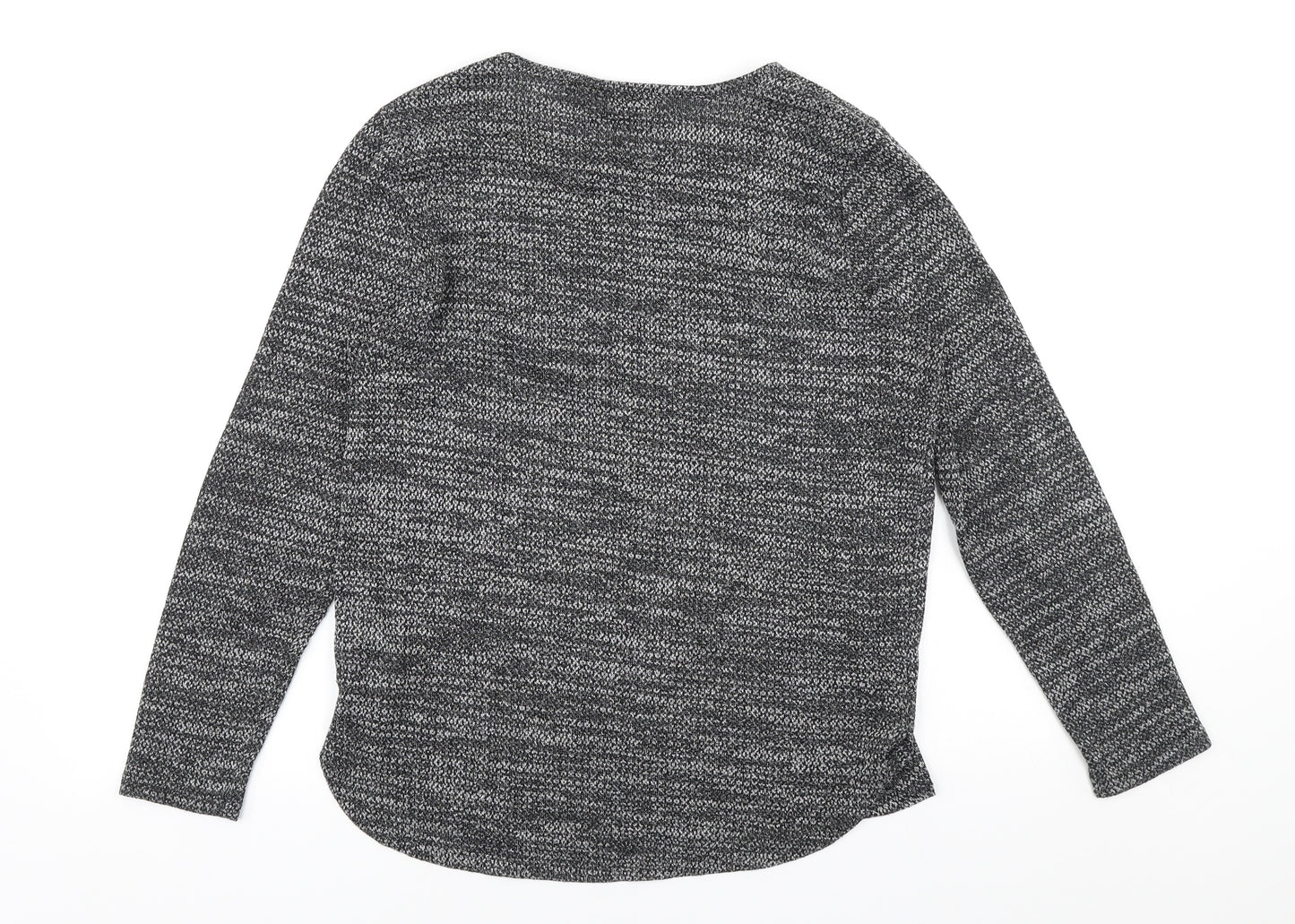 New Look Womens Grey Round Neck Polyester Pullover Jumper Size 8