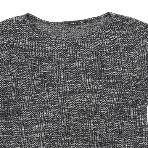 New Look Womens Grey Round Neck Polyester Pullover Jumper Size 8