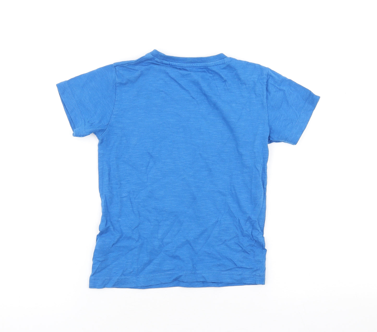 NEXT Boys Blue Cotton Basic T-Shirt Size 3-4 Years Round Neck Pullover - Crocodile