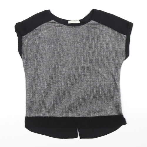 Oasis Womens Multicoloured Polyester Basic T-Shirt Size M Scoop Neck