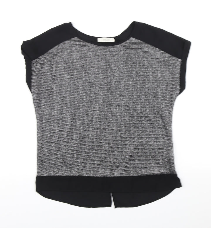 Oasis Womens Multicoloured Polyester Basic T-Shirt Size M Scoop Neck