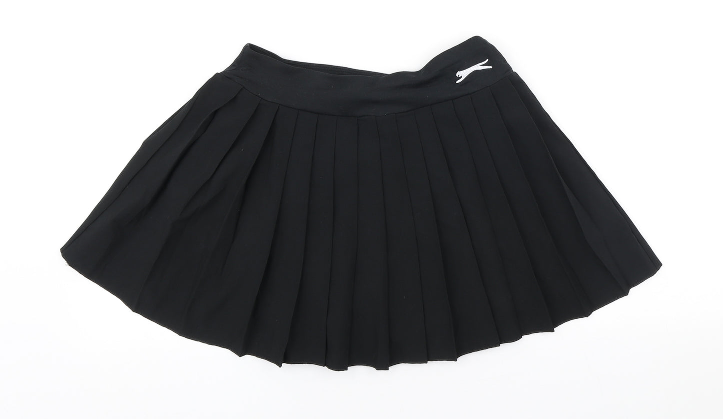 Slazenger Womens Black Polyester Pleated Skort Size 10 - Tennis skirt