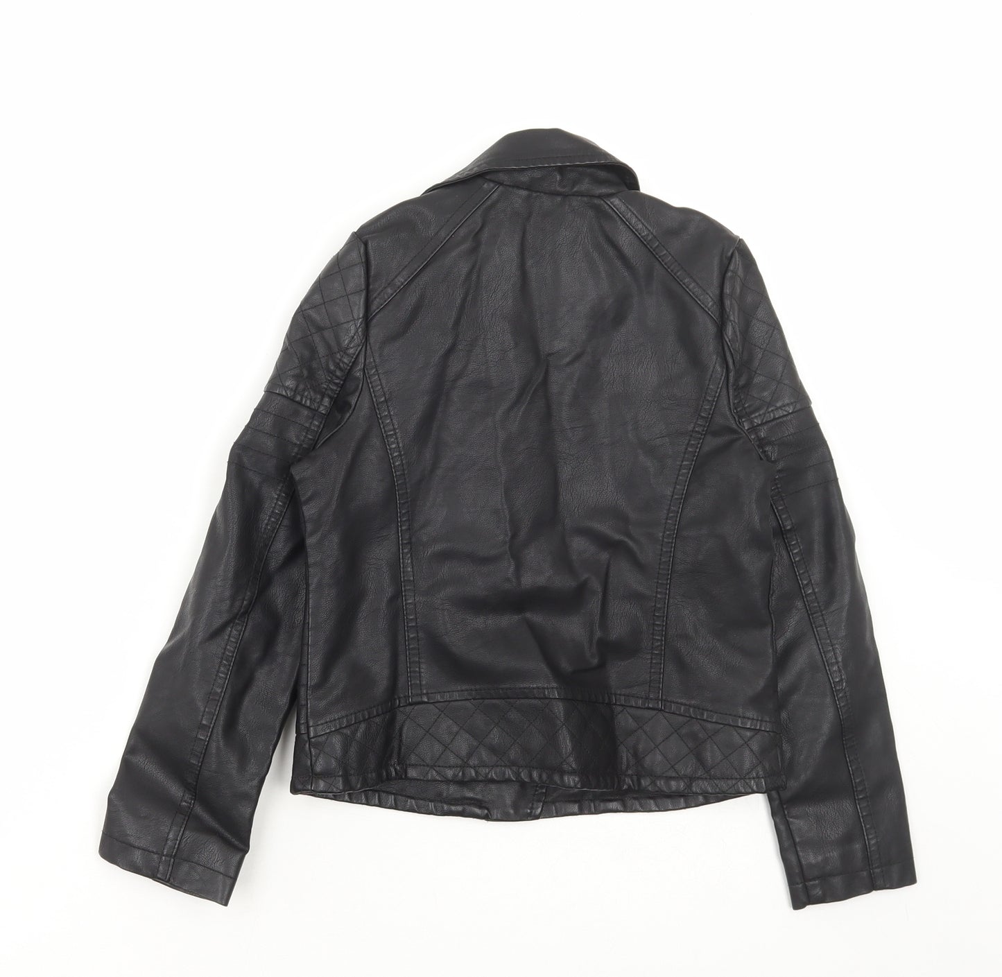 George Girls Black Jacket Size 7-8 Years Zip