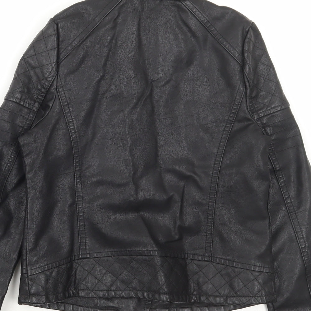 George Girls Black Jacket Size 7-8 Years Zip