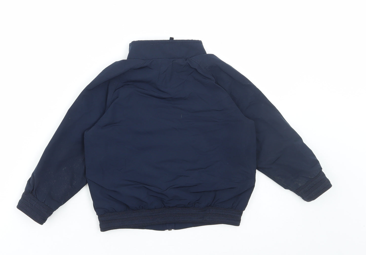 NEXT Boys Blue Bomber Jacket Coat Size 2-3 Years Zip - car logo