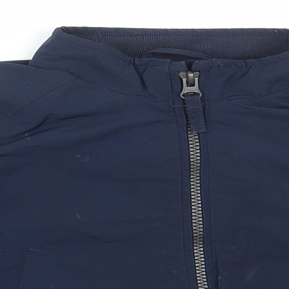 NEXT Boys Blue Bomber Jacket Coat Size 2-3 Years Zip - car logo