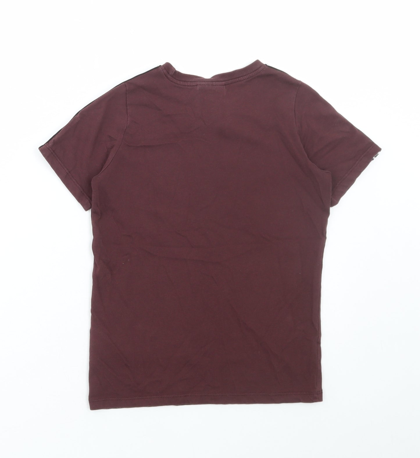 Nike Boys Red Cotton Basic T-Shirt Size 6-7 Years Round Neck Pullover - Nike