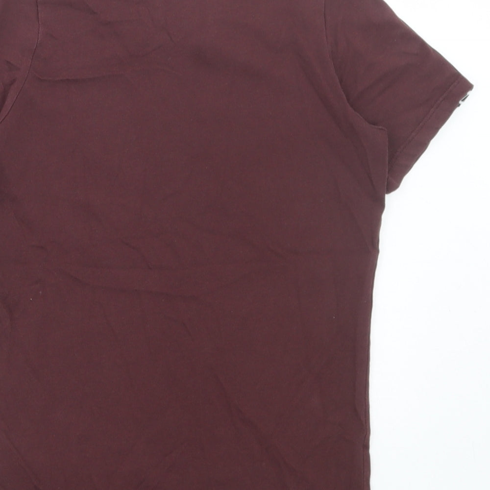 Nike Boys Red Cotton Basic T-Shirt Size 6-7 Years Round Neck Pullover - Nike