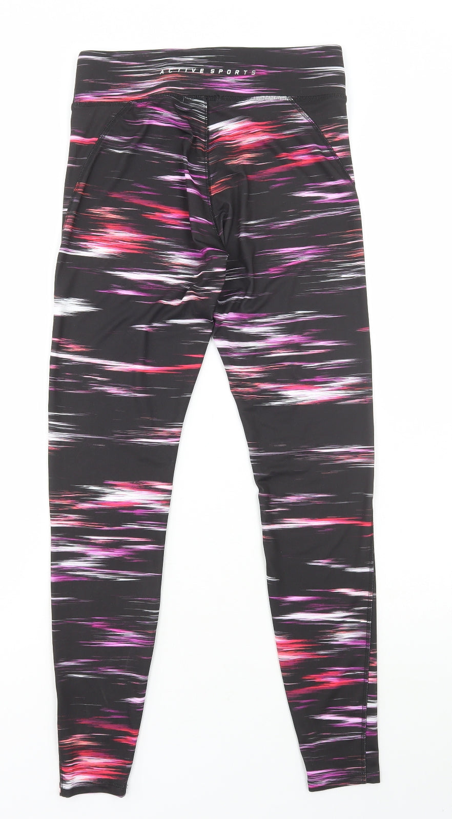 F&F Womens Multicoloured Geometric Polyester Compression Leggings Size S L26 in Regular Pullover