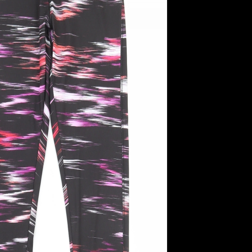 F&F Womens Multicoloured Geometric Polyester Compression Leggings Size S L26 in Regular Pullover