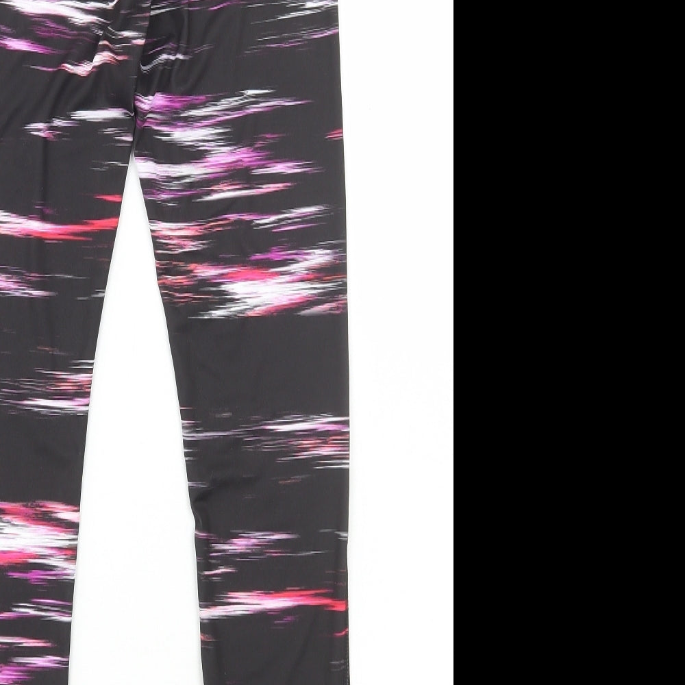 F&F Womens Multicoloured Geometric Polyester Compression Leggings Size S L26 in Regular Pullover