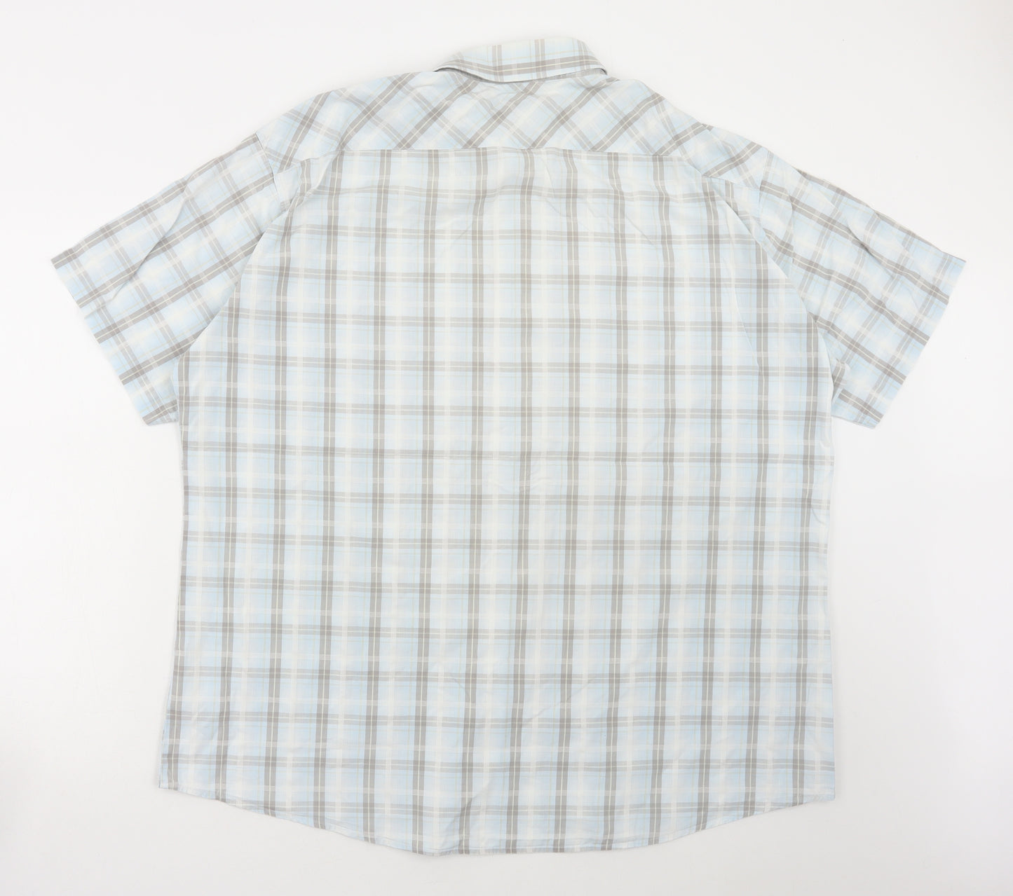 Ben Sherman Mens Blue Plaid Cotton Dress Shirt Size 2XL Collared Button