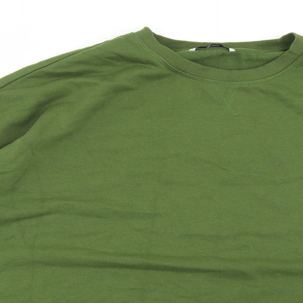 Tu Mens Green Cotton Pullover Sweatshirt Size 2XL