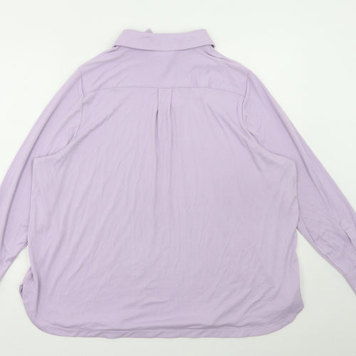 Autograph Womens Purple Modal Pullover Sweatshirt Size 24 Zip