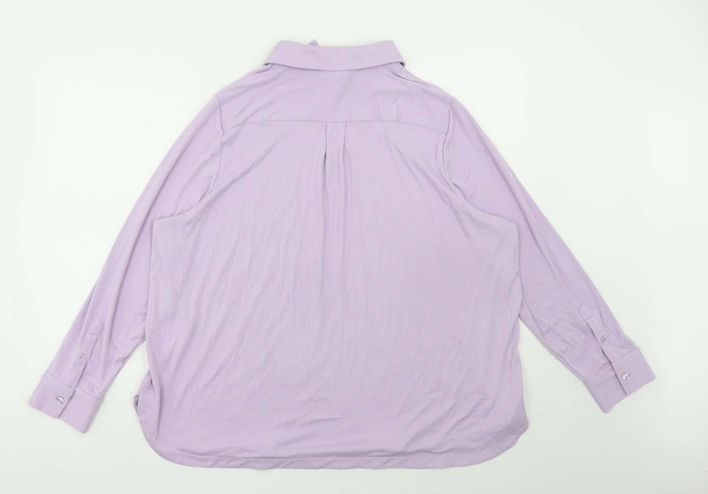 Autograph Womens Purple Modal Pullover Sweatshirt Size 24 Zip