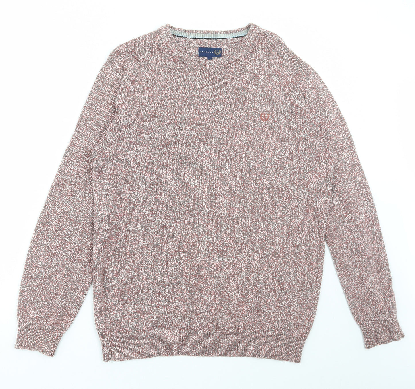 Matalan Womens Red Round Neck Cotton Pullover Jumper Size L