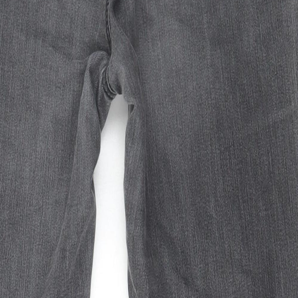 Denim & Co. Womens Grey Cotton Skinny Jeans Size 10 L26 in Regular Zip