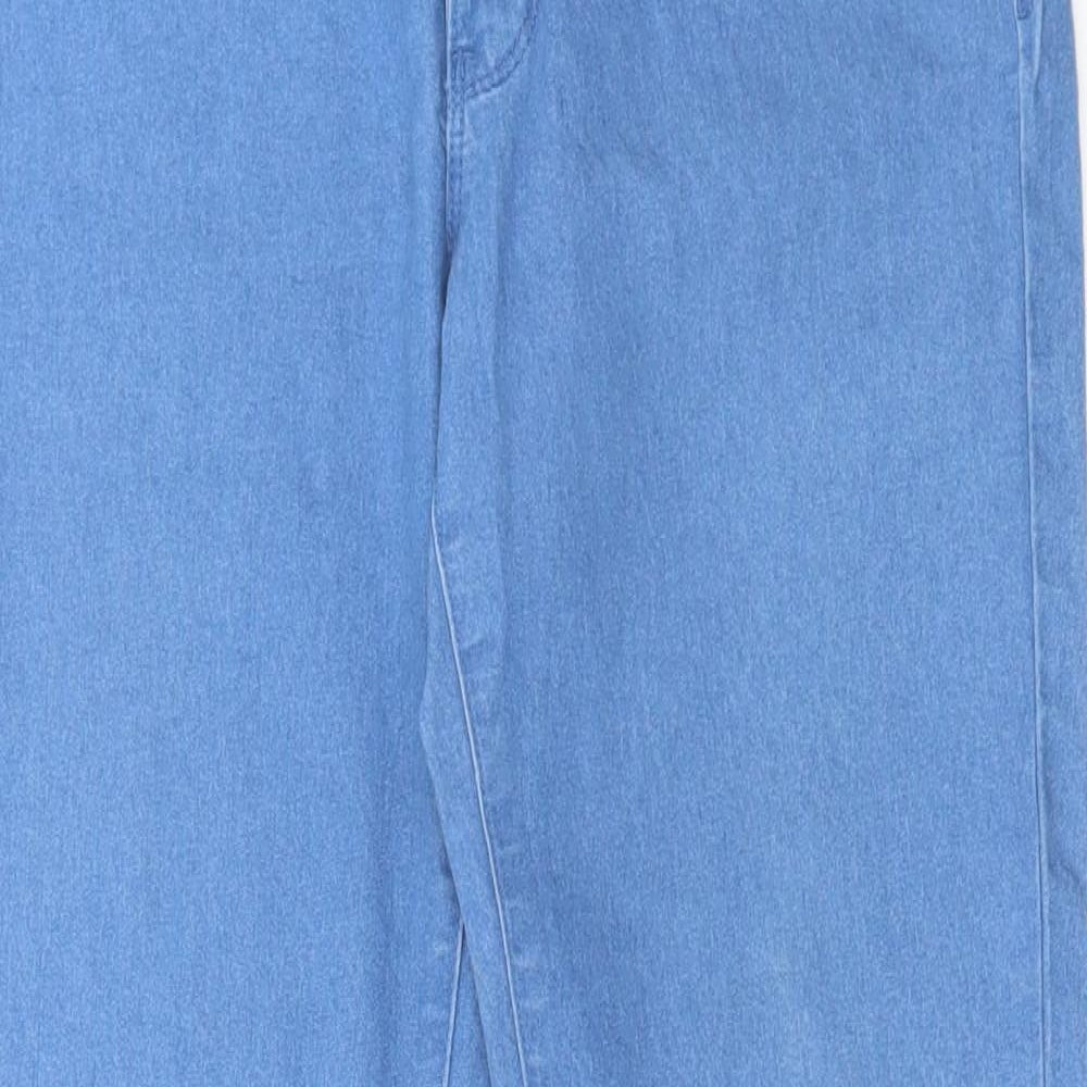 Denim & Co. Womens Blue Cotton Skinny Jeans Size 10 L28 in Regular Zip