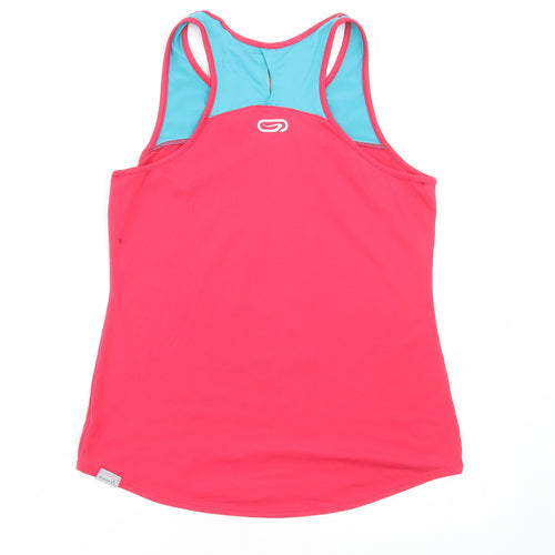 Equarea Womens Pink Polyester Basic Tank Size S Round Neck Pullover - Run and Fun