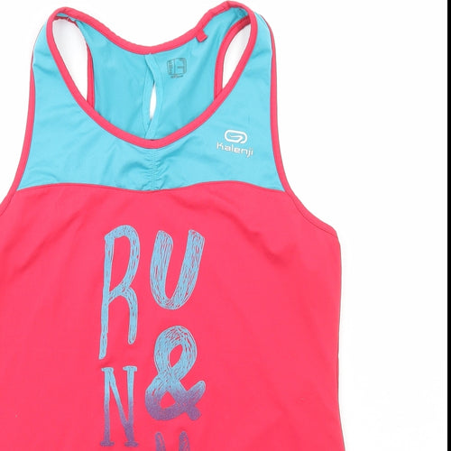 Equarea Womens Pink Polyester Basic Tank Size S Round Neck Pullover - Run and Fun