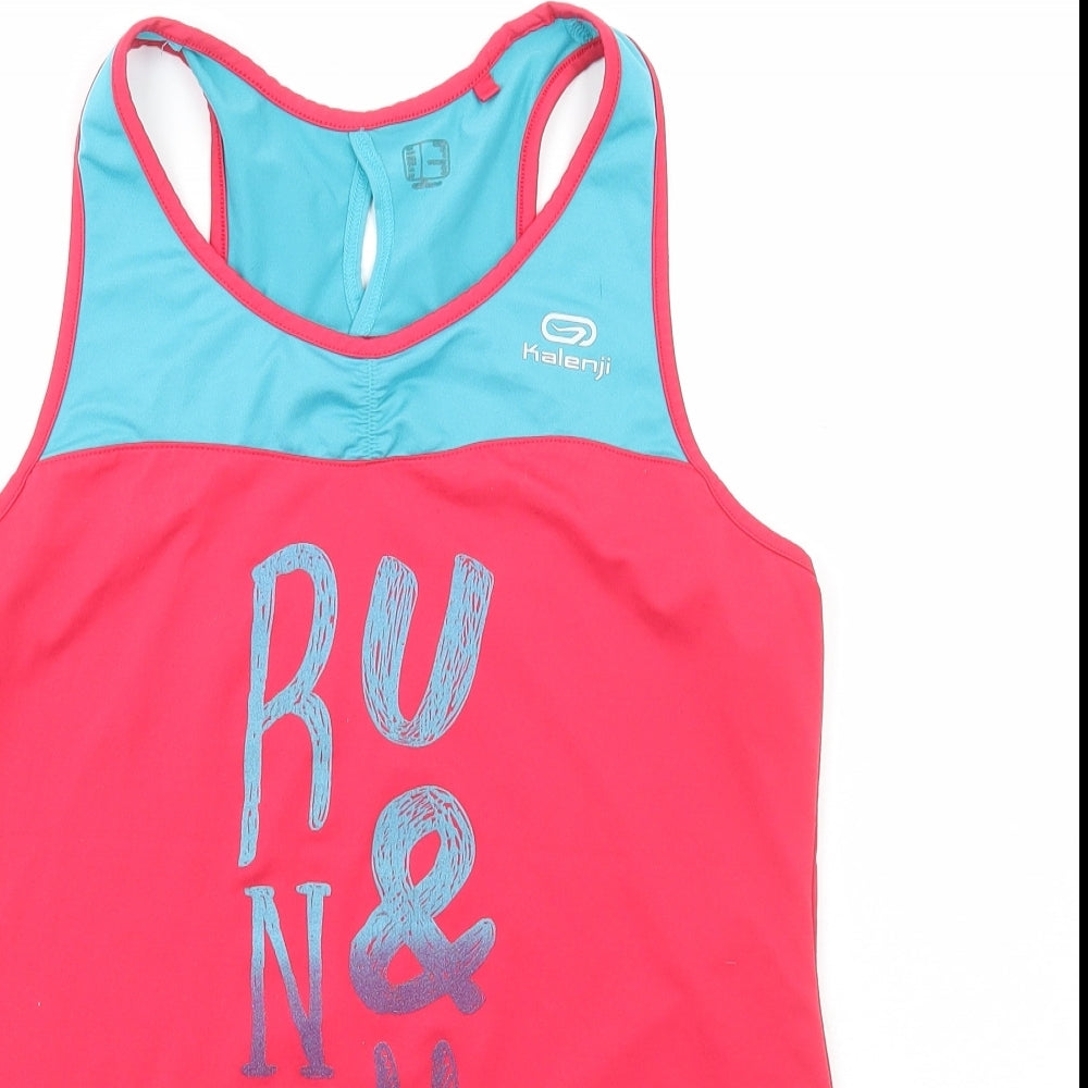 Equarea Womens Pink Polyester Basic Tank Size S Round Neck Pullover - Run and Fun