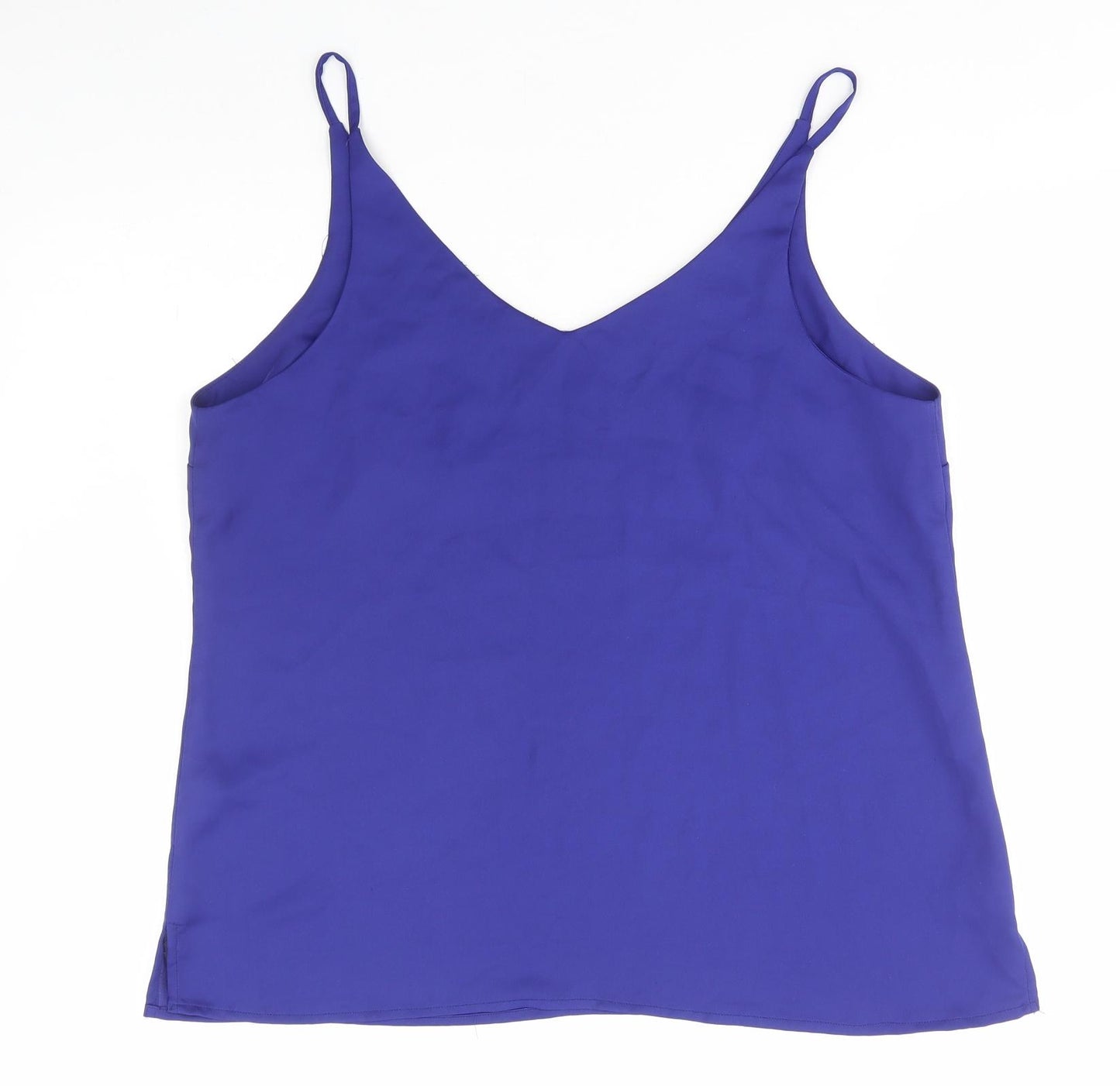 Peacocks Womens Blue Polyester Camisole Blouse Size 20 V-Neck