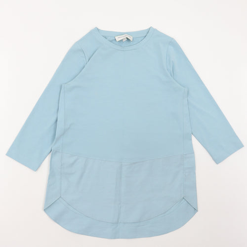 Carolyn Donnelly Womens Blue Cotton Basic T-Shirt Size XS Round Neck