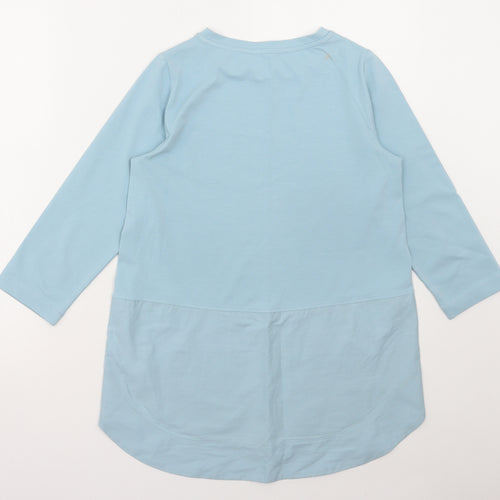 Carolyn Donnelly Womens Blue Cotton Basic T-Shirt Size XS Round Neck