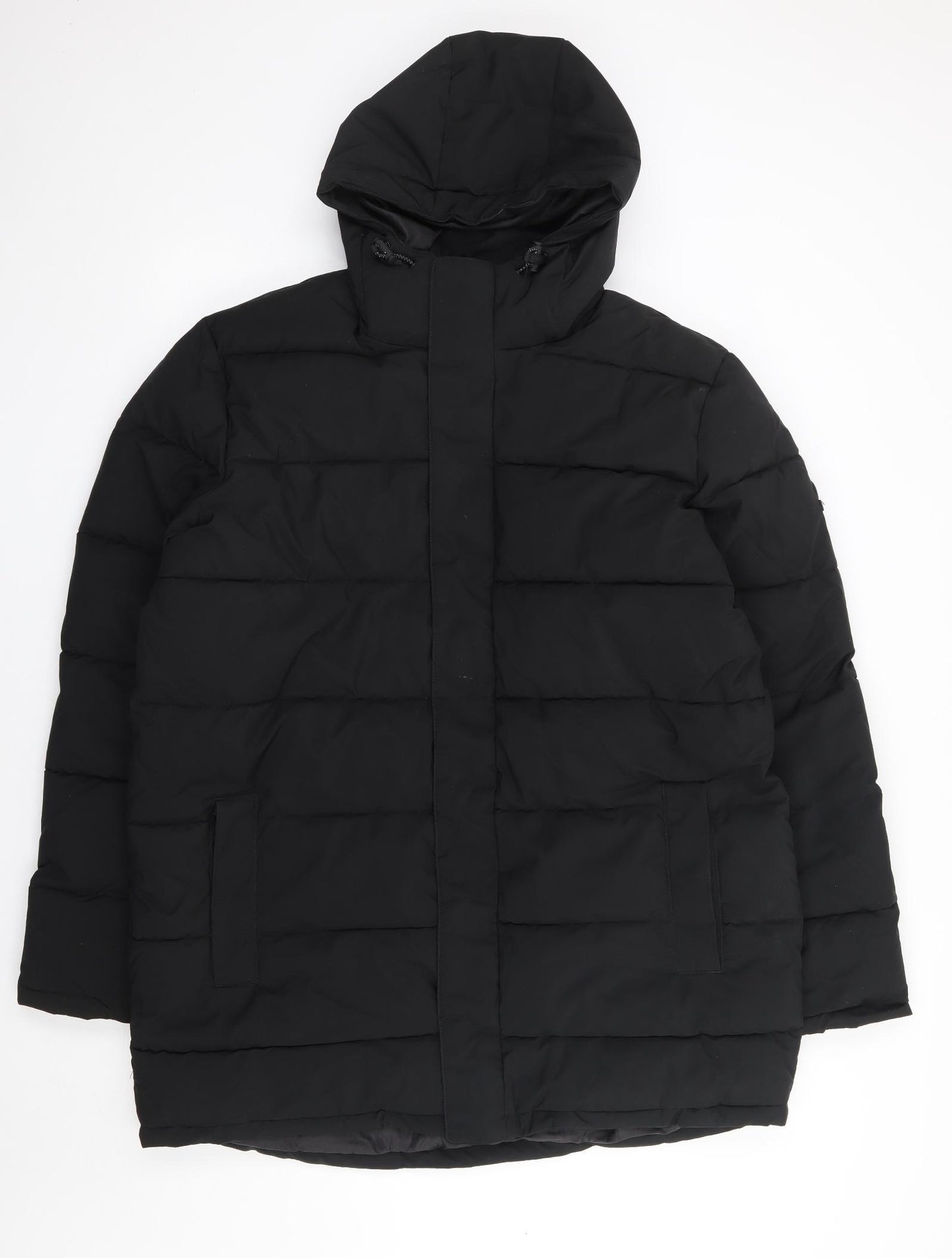 TOG24 Mens Black Parka Coat Size XL Zip
