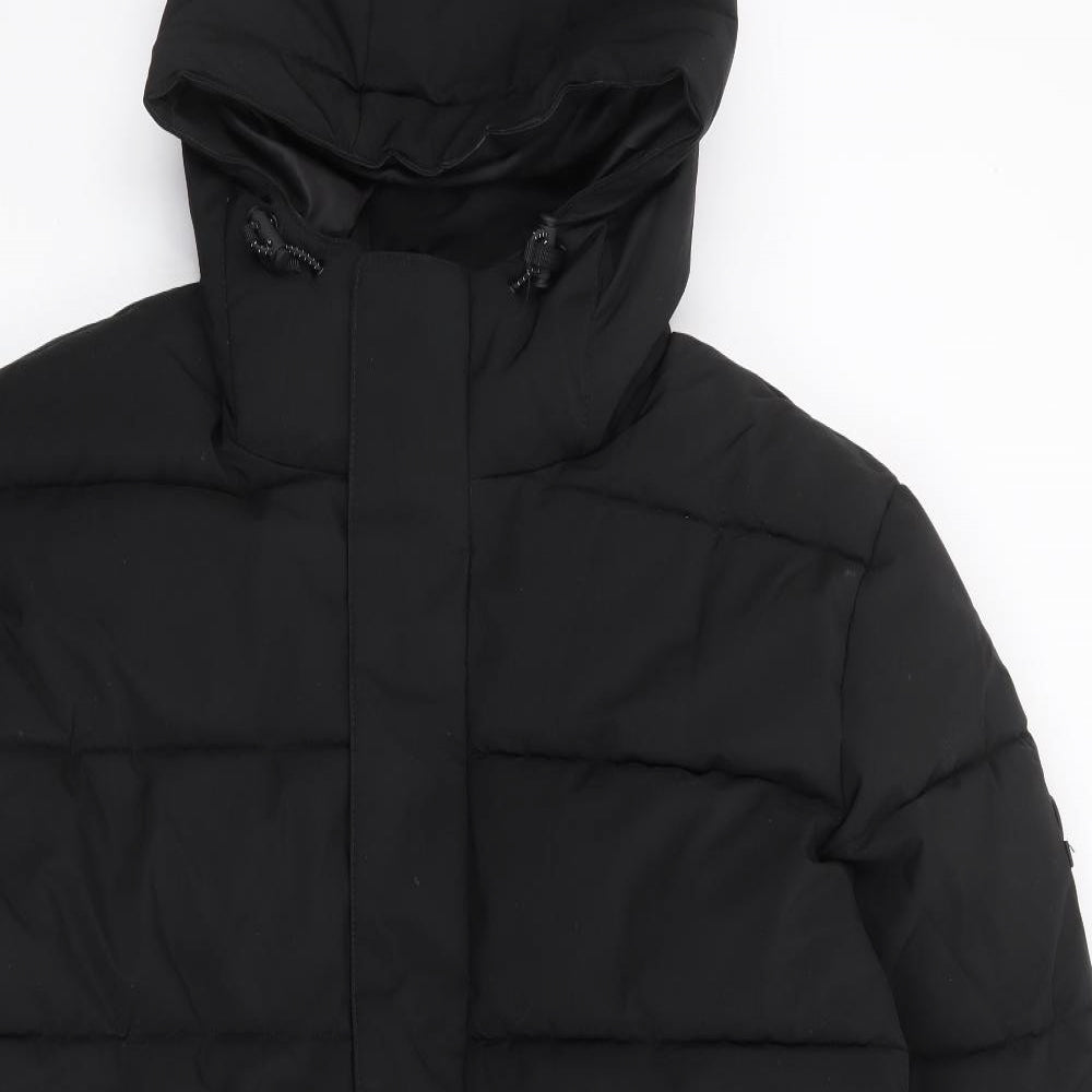 TOG24 Mens Black Parka Coat Size XL Zip