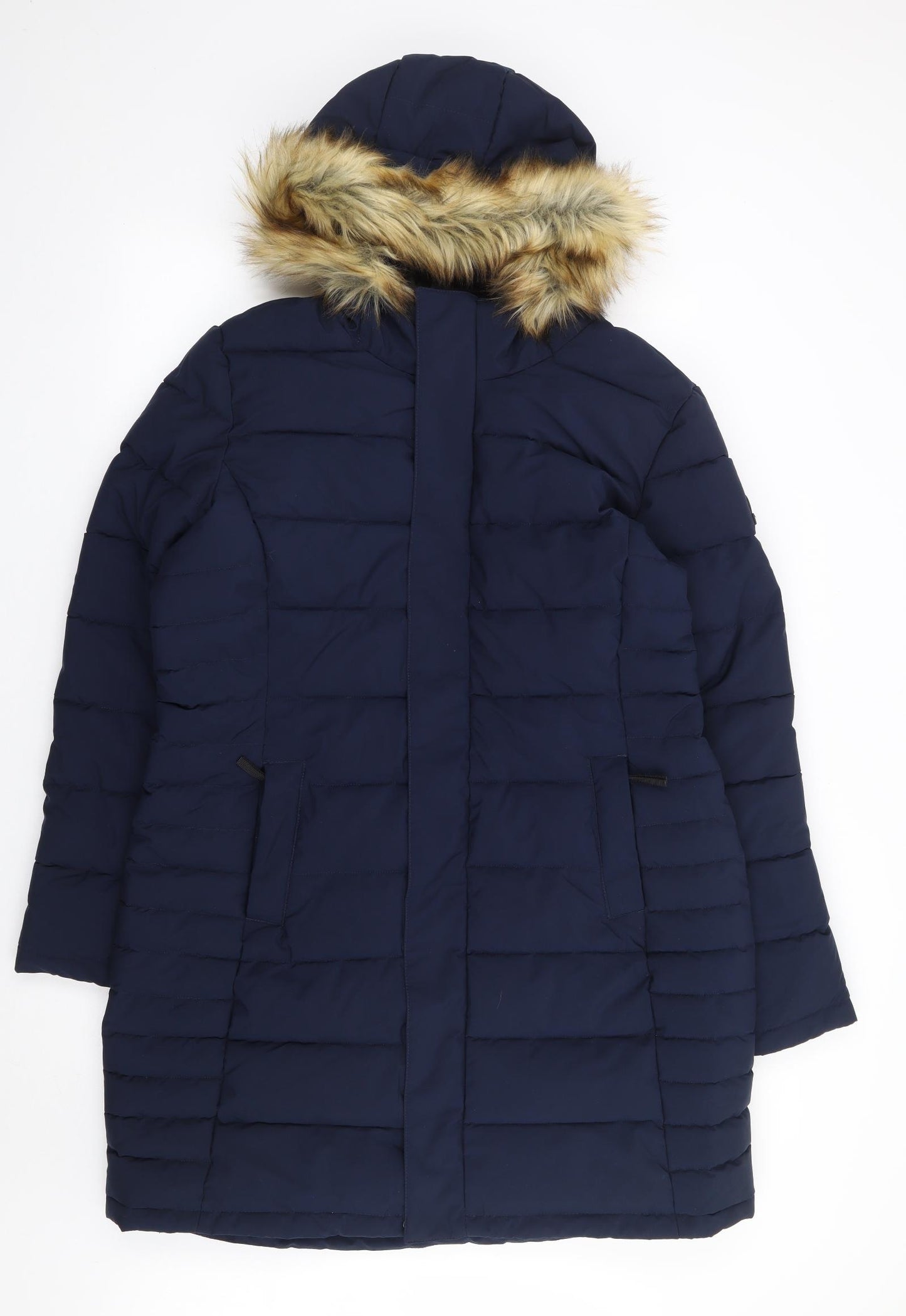 TOG24 Womens Blue Parka Coat Size 16 Zip