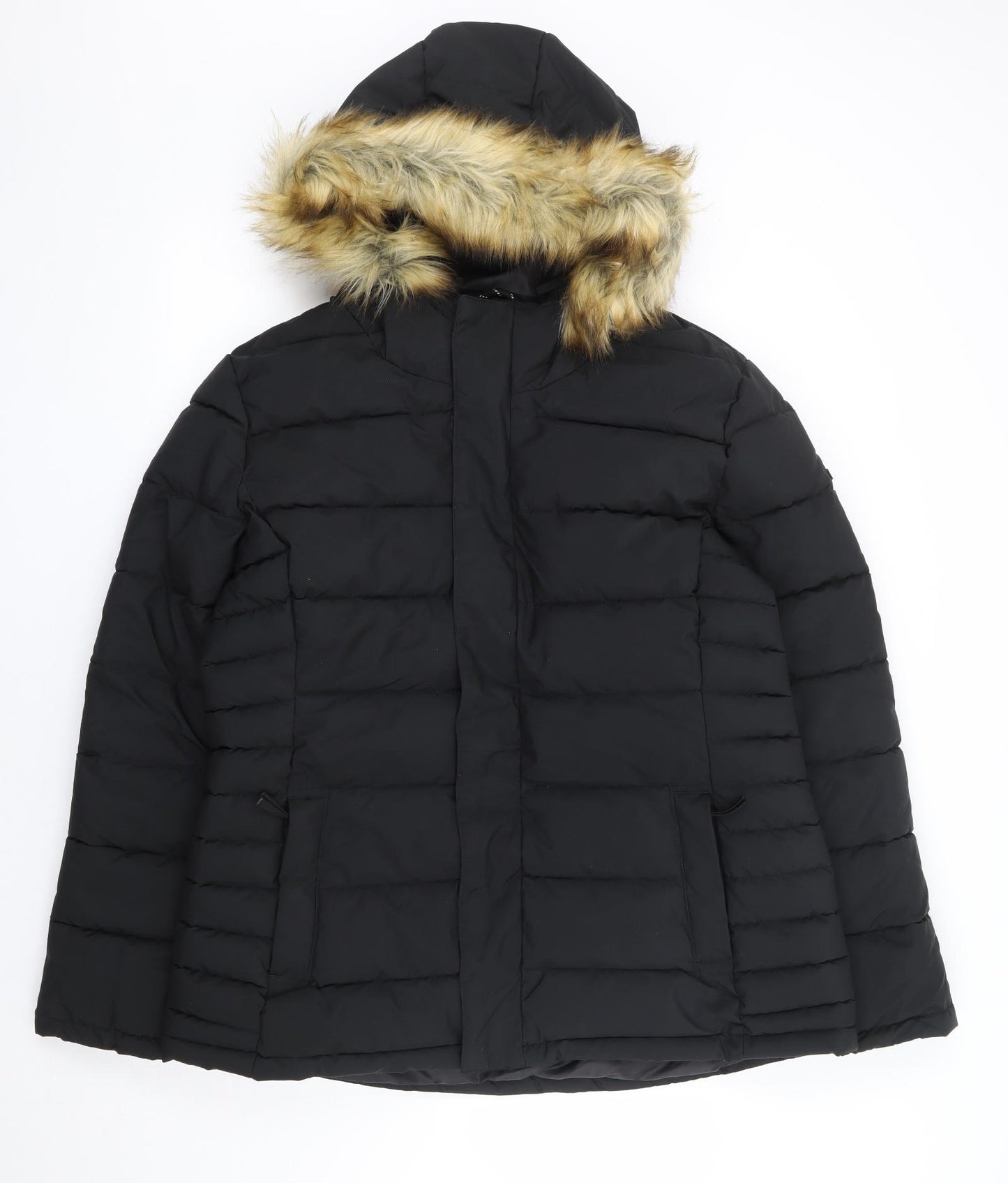 TOG24 Womens Black Puffer Jacket Coat Size 18 Zip