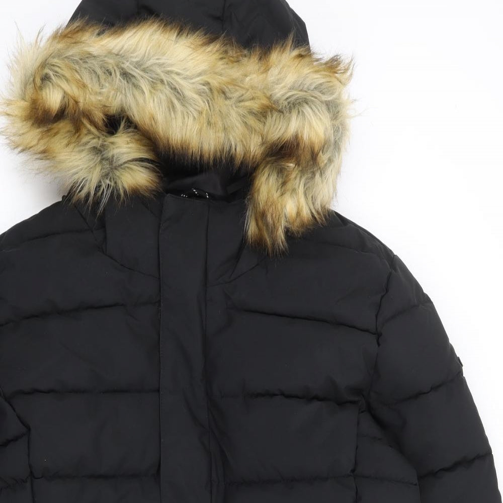 TOG24 Womens Black Puffer Jacket Coat Size 18 Zip