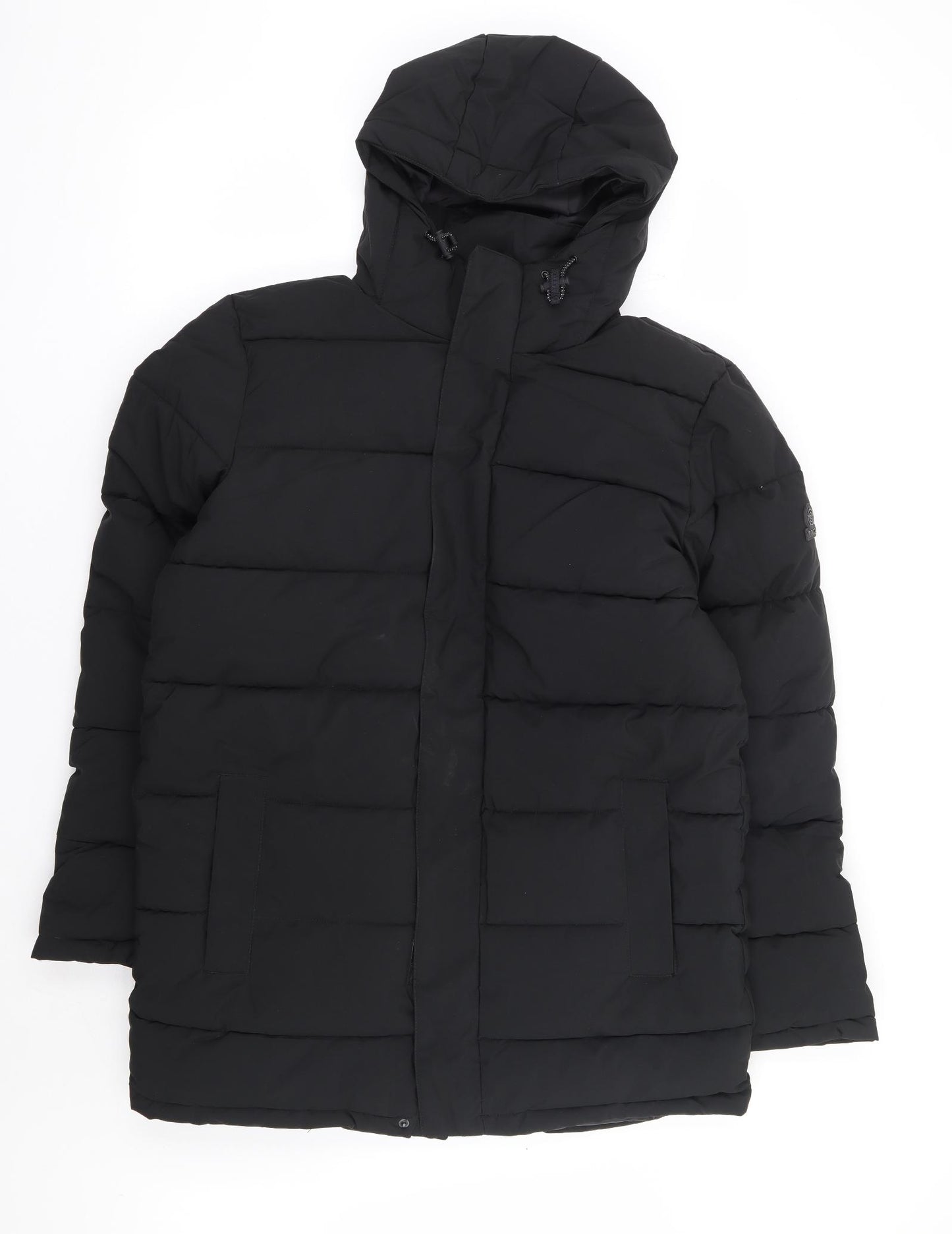 TOG24 Mens Black Puffer Jacket Coat Size M Zip