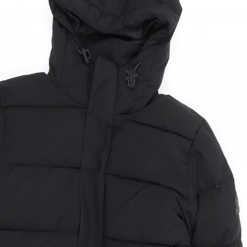 TOG24 Mens Black Puffer Jacket Coat Size M Zip