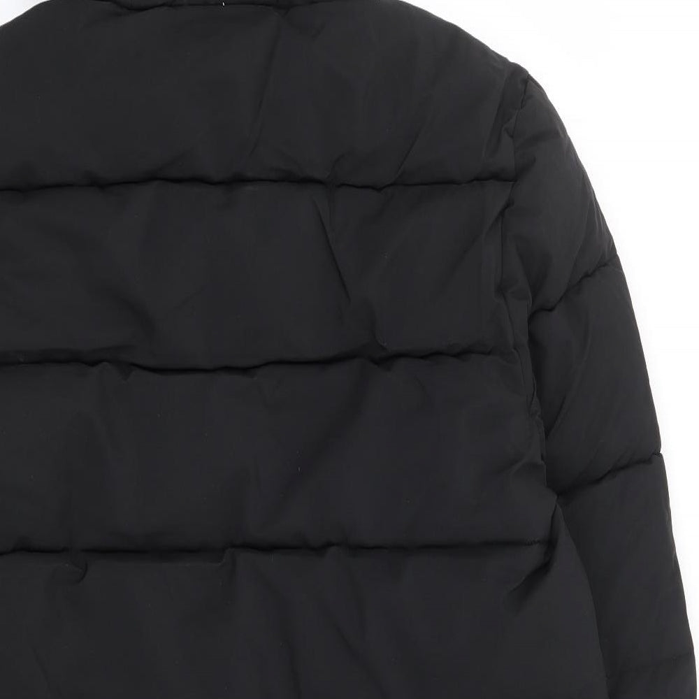 TOG24 Mens Black Puffer Jacket Coat Size M Zip