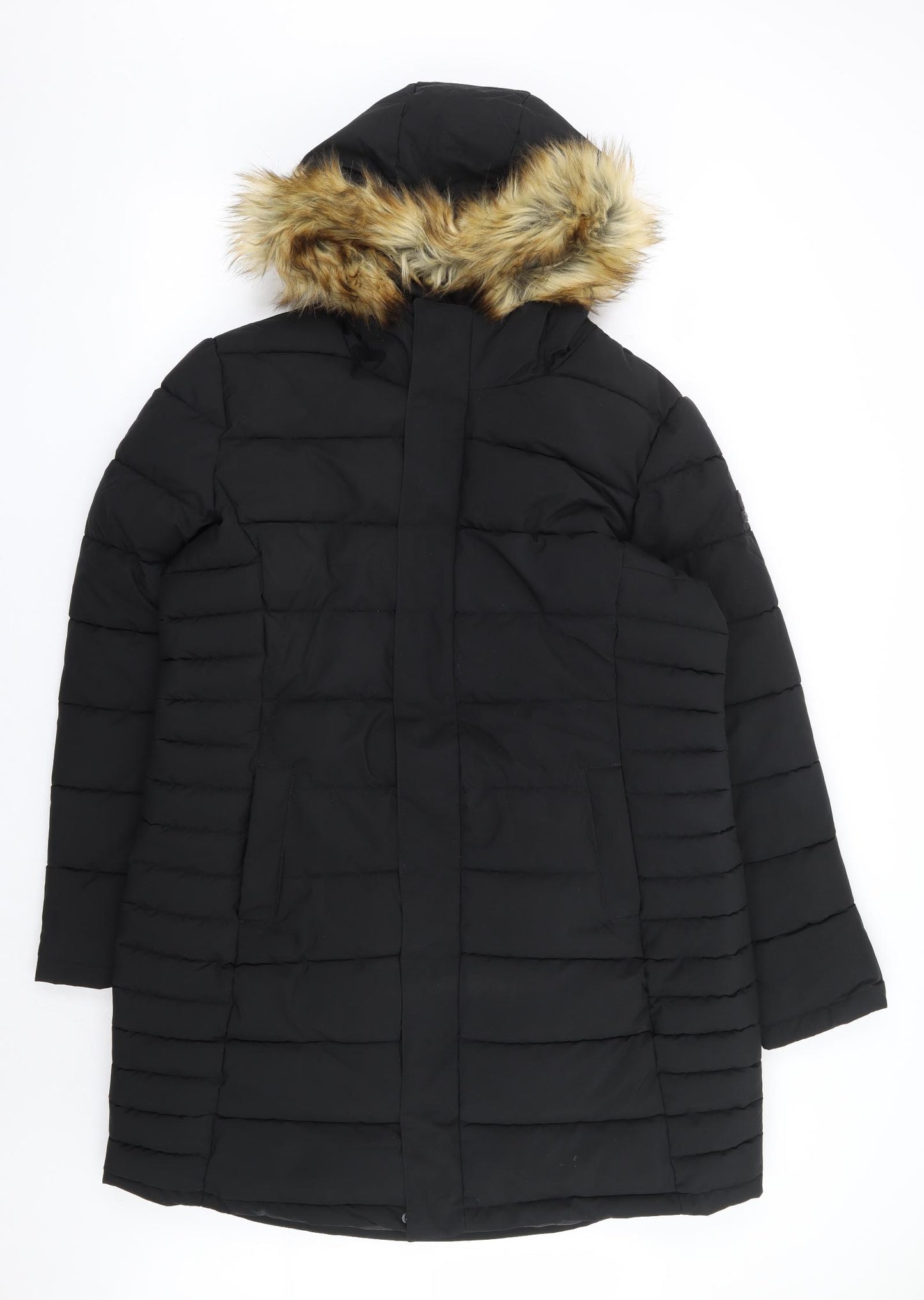 TOG24 Womens Black Parka Coat Size 18 Zip