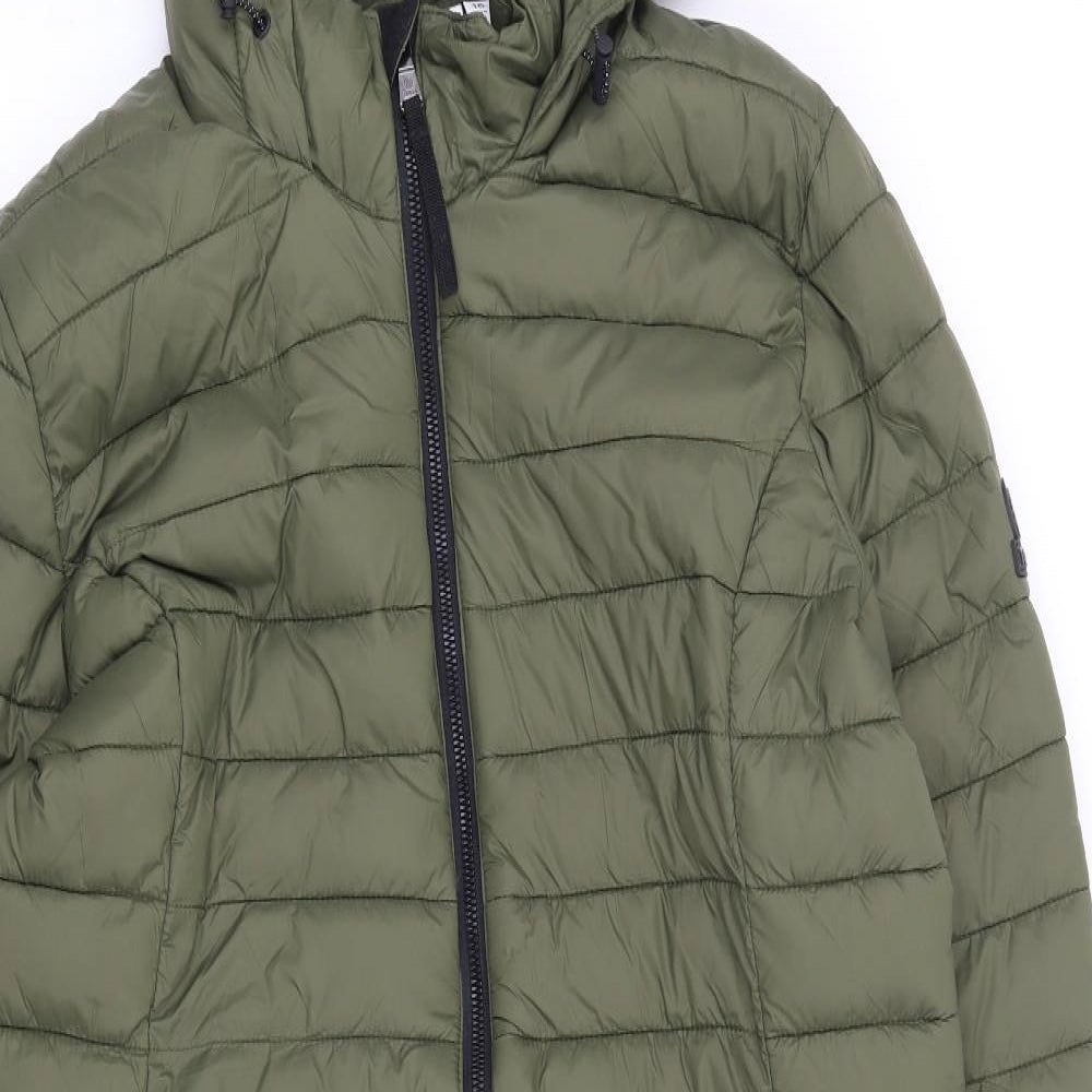 TOG24 Womens Green Parka Coat Size 16 Zip